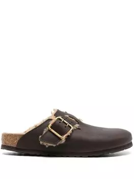 Birkenstock клоги Boston с подкладкой из овчины, коричневый