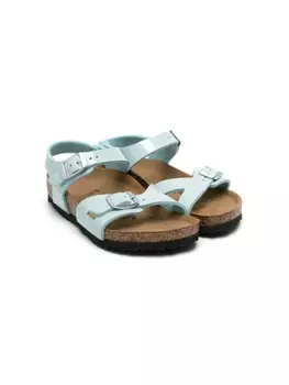 Birkenstock лакированные сандалии Kumba, зеленый