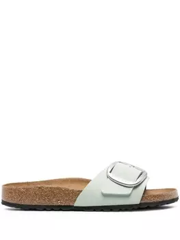 Birkenstock Madrid Big Buckle nubuck sandals, зеленый