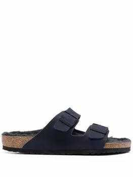 Birkenstock меховые сандалии Arizona, синий