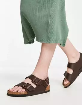 Birkenstock – Milano – Коричневые сандалии Birko-Flor