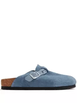 Birkenstock мюли с закругленным носком и пряжками, синий