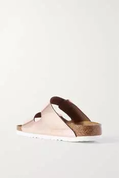 BIRKENSTOCK сандалии Arizona из металлизированной кожи, металлик
