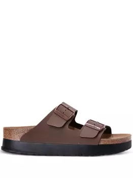Birkenstock сандалии Arizona на платформе, коричневый