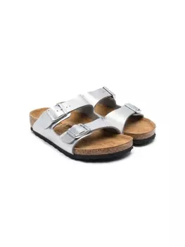 Birkenstock сандалии Arizona с эффектом металлик, серый