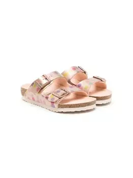 Birkenstock сандалии Arizona с графичным принтом, розовый