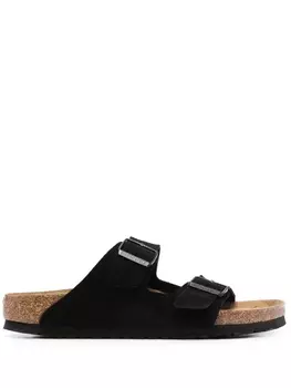Сандалии Birkenstock Arizona Soft Footbed Suede Leather, черный