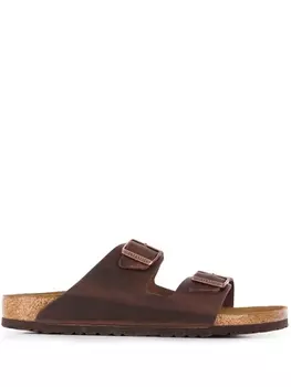 Birkenstock сандалии Arizona с пряжками, коричневый