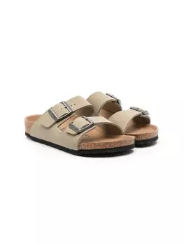 Birkenstock сандалии Arizona с пряжками, нейтральный цвет