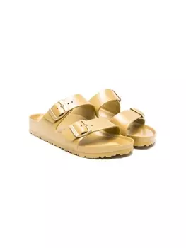 Birkenstock сандалии Arizona с пряжками, золотистый