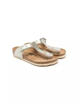 Birkenstock сандалии Gizeh с эффектом металлик, серый