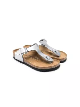 Birkenstock сандалии Gizeh с эффектом металлик, серый