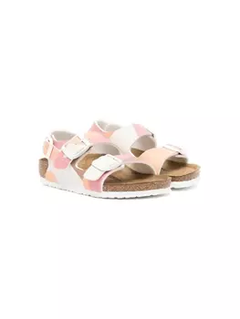 Birkenstock сандалии Milano с графичным принтом, коричневый