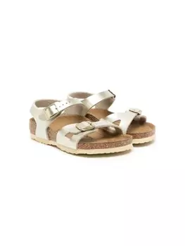 Birkenstock сандалии Rio с эффектом металлик, золотистый