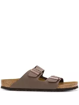 Birkenstock сандалии с двумя ремешками с пряжками, коричневый