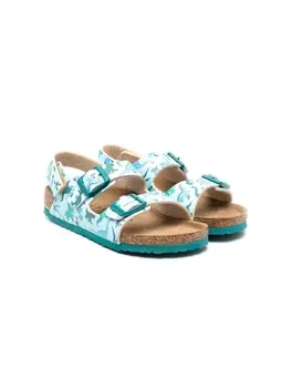 Birkenstock сандалии с принтом, синий