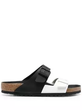 Birkenstock шлепанцы Arizona в стиле колор-блок, черный