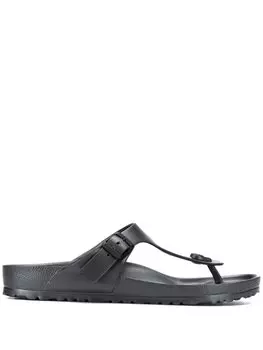 Birkenstock шлепанцы на ребристой подошве, серый