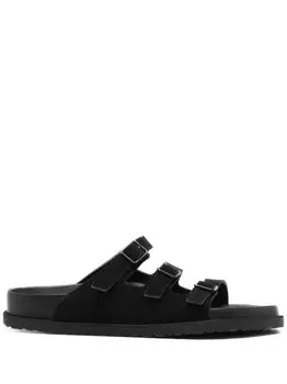 Birkenstock шлепанцы с пряжками, черный