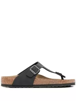 Birkenstock шлепанцы с пряжками, черный