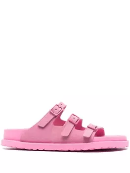 Birkenstock шлепанцы с пряжкой, розовый