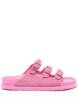 Birkenstock шлепанцы с ремешками, розовый