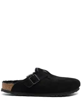 Birkenstock слиперы Boston из овчины, черный
