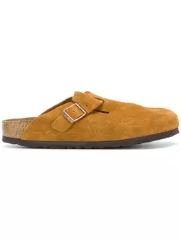 Сандалии-клоги Birkenstock Boston Soft Footbed Suede Leather, светло-коричневый