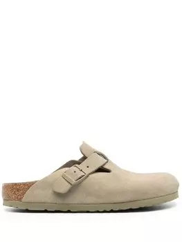 Сандалии-клоги Birkenstock Boston Suede Leather, хаки