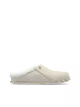 Birkenstock слиперы с искусственным мехом, нейтральный цвет