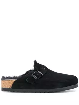Birkenstock слиперы с подкладкой из овчины, черный