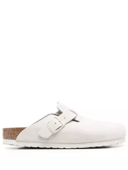 Сандалии-клоги Birkenstock Boston Suede Leather, белый