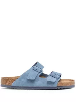 Birkenstock слиперы с пряжкой и открытым носком