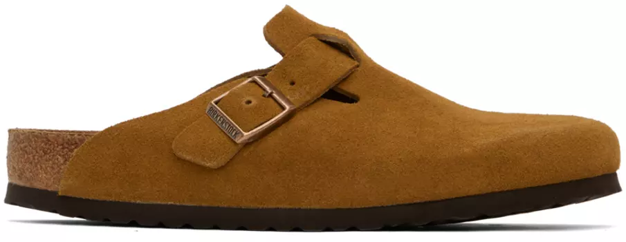 Birkenstock Tan Boston Лоферы с мягкой стелькой