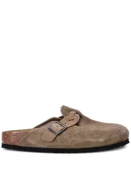 Birkenstock замшевые слиперы Boston, нейтральный цвет
