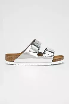 Биркенсток — шлепанцы «Аризона» Birkenstock, серебро