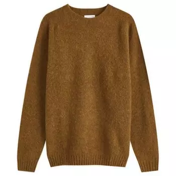 Бирнир чесаная овечья шерсть спортивный свитер Norse Projects, зеленый