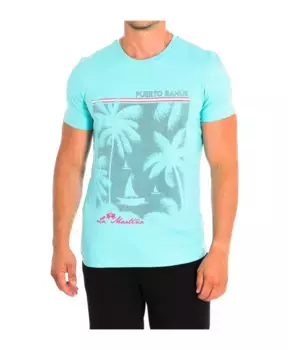 Бирюзовая футболка с коротким рукавом La Martina, синий