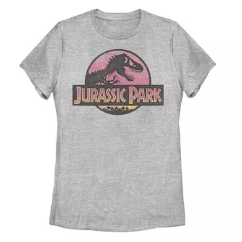 Бирюзовая футболка с круглым логотипом Jurassic Park для юниоров в стиле сафари Licensed Character, цвет Athletic Heather