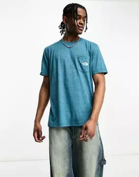 Бирюзовая футболка с логотипом на груди The North Face