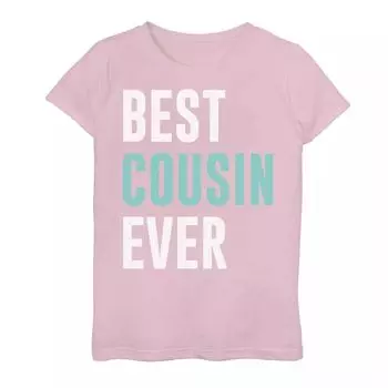 Бирюзовая футболка с ярким названием Best Cousin Ever для девочек 7–16 лет Licensed Character