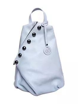 Бирюзовая кожаная сумка Luisa Vannini, бирюзовый