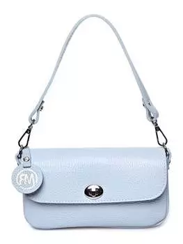 Бирюзовая кожаная сумка Roberta M, бирюзовый