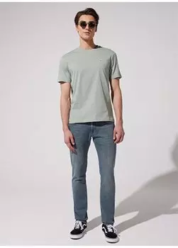 Бирюзовая мужская футболка с круглым вырезом L60UFQ303_Футболка с круглым вырезом Lee