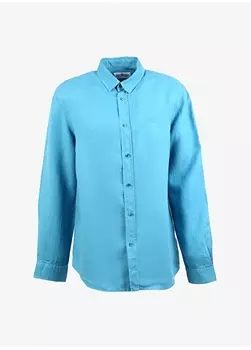 Бирюзовая мужская рубашка Bikkembergs