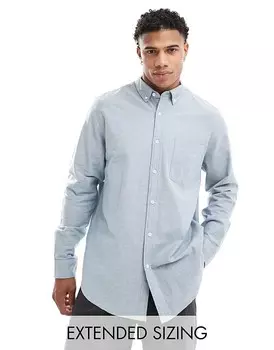 Бирюзовая свободная оксфордская рубашка ASOS DESIGN