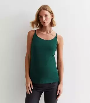 Бирюзовая трикотажная майка для кормящих мам для беременных New Look, бирюзовый