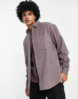 Бирюзово-серая рубашка свободного кроя из винтажной фланели ASOS DESIGN 90s