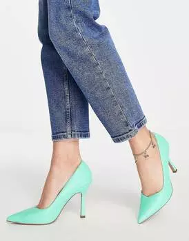 Бирюзовые туфли на высоком каблуке ASOS DESIGN Pablo