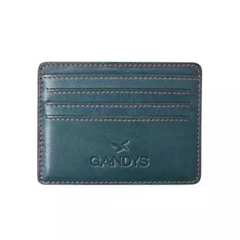 Бирюзовый футляр для карточек с бенгальским рисунком Gandys, зеленый